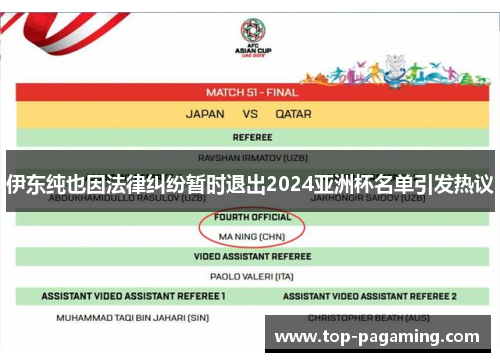 伊东纯也因法律纠纷暂时退出2024亚洲杯名单引发热议